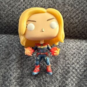 Funko Pop! CAPTAIN MARVEL Glow in the Dark 4" Carol Danvers Bobblehead- LOOSE